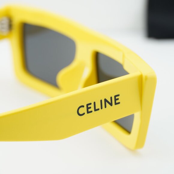 Celine CL40214U 39A Rectangle Sunglasses - Yellow/Grey main image 10